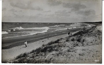 Widokówka niemiecka - plaża Mielno-  1939r