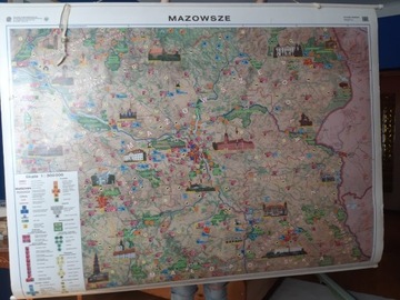 Mapa Mazowsze dwustronna 1:300 000