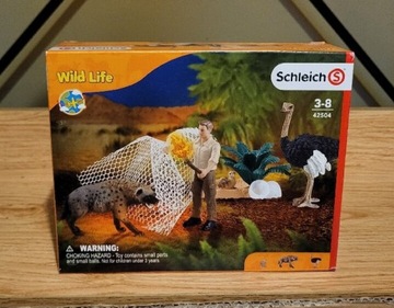 Schleich 42504 Atak hieny struś nowy zestaw