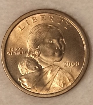 1 dollar USA 2000 P, Indianka Sacagawea