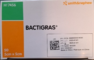 Bactigras 5x5 cm 50 sztuk