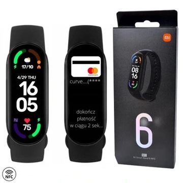 Mi BAND 6 NFC płatność zbliżeniowa+PASKI GWARANCJA
