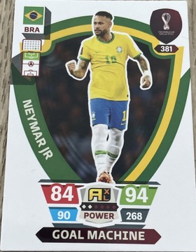 Karta Neymar Jr 381 rok 2022 Panini xl Adrenalyn