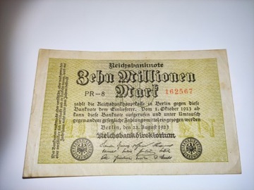 Banknot 10 millionen Mark z 1923 roku