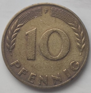 Niemcy RFN 10 Pfennig 1950 F