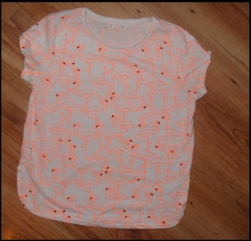 _J.NOWA bluzeczka w flamingi r.146/152_