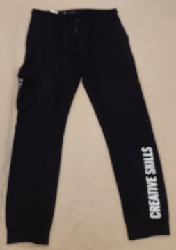 Czarne Spodnie długie 158 męskie  HE kieszonka