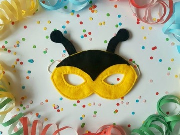Maska karnawałowo-urodzinowa pszczółka