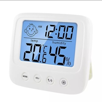 Stacja pogody termometr wilgotność zegar alarm 