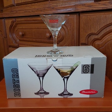 Boom Sparkling Vodka Kieliszki Martini Vodka Drink 6 Sztuk 120 ml Nowe