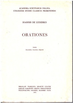 Ioannis De Ludzisko : Orationes (wyd. 1971)