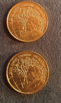 2 monety Paweł Edmund strzelecki 