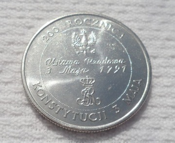 zł 10000 10,000 złotych 1991 Konstytucja 3 maja