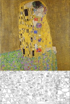 Plakat Klimt, Pocałunek 33 x48 cm, bez ramy