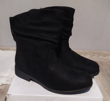 Buty Damskie Czarne Zamszowe Rozmiar 38