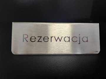 Tabliczka "rezerwacja"