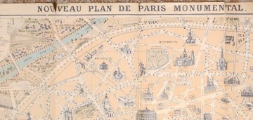 Nouveau Plan Dr Paris Monumental 1899r. 