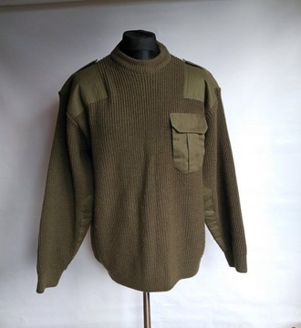 Sweter zielony khaki Wojsko Polskie Duży XL