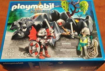 Klocki Playmobil 4147 Rycerze i Smocza skała + gratis Smok 15 cm Elefun