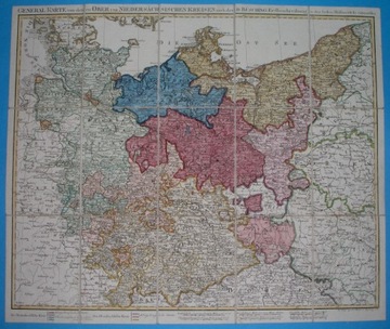1797 oryginał MAPA POMORZE Wielkopolska Śląsk