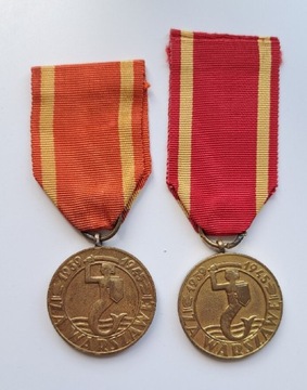 Medal Za Warszawę 1939-1945 dwie sztuki