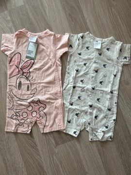 Piżamka h&m Disney pajacyk kombinezon 2 pak 92