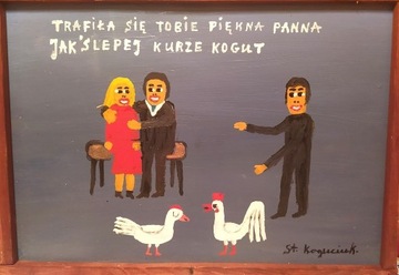 Obrazek z serii " Humory".    St. Koguciuk