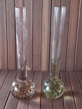 Dwa  szklane wazoniki Szweckie Asada ,vintage