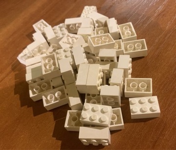 Lego brick cegła 2x3 biały 300301 3002 50 sztuk