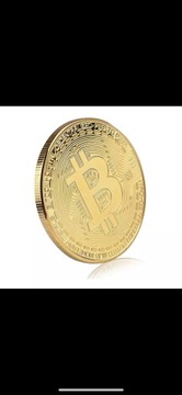 Pozłacana kolekcjonerska moneta Bitcoin