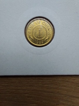 Gujana 1 cent 1989 stan +II