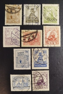 POLSKA: 1925/26r. Nr. 205-206; 208-215. kas.