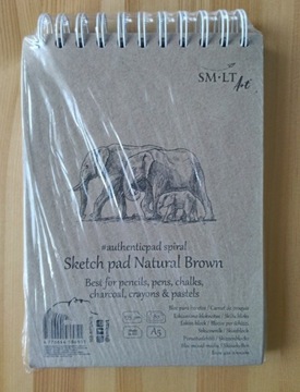 Szkicownik SMLT Natural Brown A5, 135 g, 80 stron