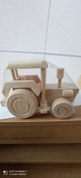 Nowy drewniany traktor zabawka 