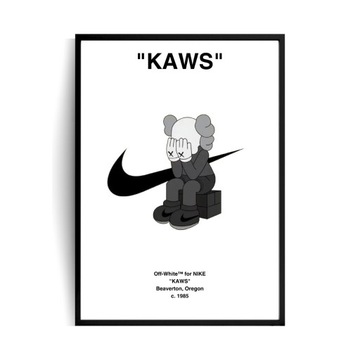 Plakat w ramce A3 Kaws streetwear 29,7cm x 42cm