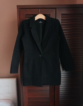 Cropp czarny płaszcz 36 S 