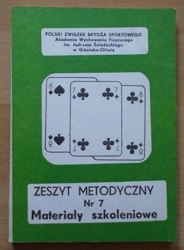 MATERIAŁY SZKOLENIOWE nr 7 brydż sportowy 1985 bdb