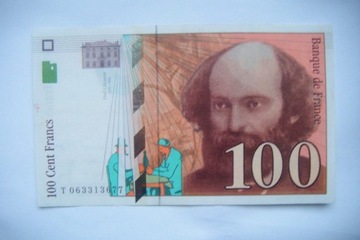 Banknot Francja 100 Franków.  1998 r. seria T