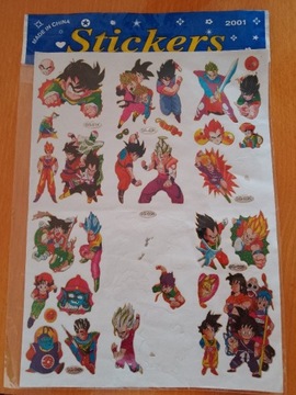 Kolekcjonerskie naklejki Dragon Ball 2001