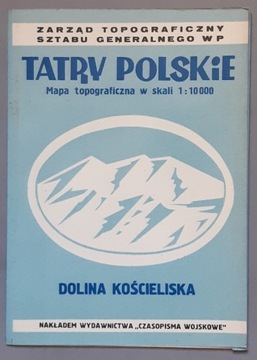 Tatry Dolina Kościeliska mapa wojskowo turystyczna