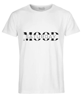 Super bawelniany t-shirt z napisem"MOOD"duży wybór