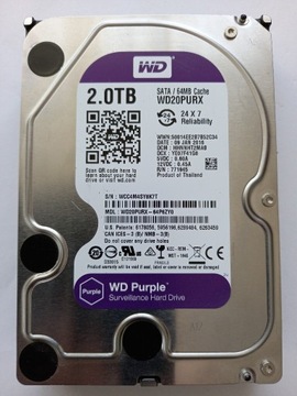 Dysk 2TB Purple WD20PURX SATA III