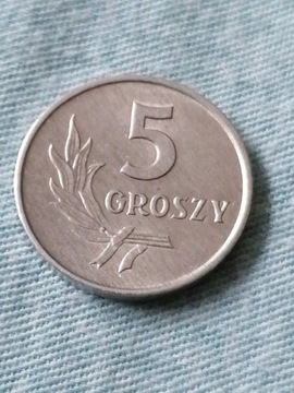 5 groszy 1961(rzadsza) B. ŁADNA