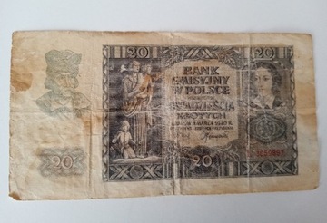 Banknot 20 złotych - 1940 rok