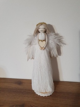Anioł stojący 25cm Aniołek prezent Chrzest Kominia