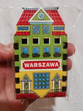Magnes na lodówkę Zapałki kamieniczka Warszawa