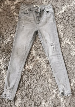 spodnie jeansy szare damskie M. Sara 30