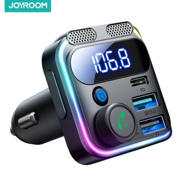 JOYROOM nadajnik Bluetooth 5.3 FM do samochodu 48W PD i QC3.0 