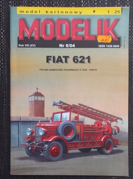 Modelik 6/04 Polski samochód pożarniczy FIAT 621