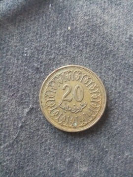 Moneta 20 milimów 1997, Tunezja